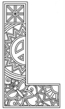 Download, print, color-in, colour-in Uppercase L